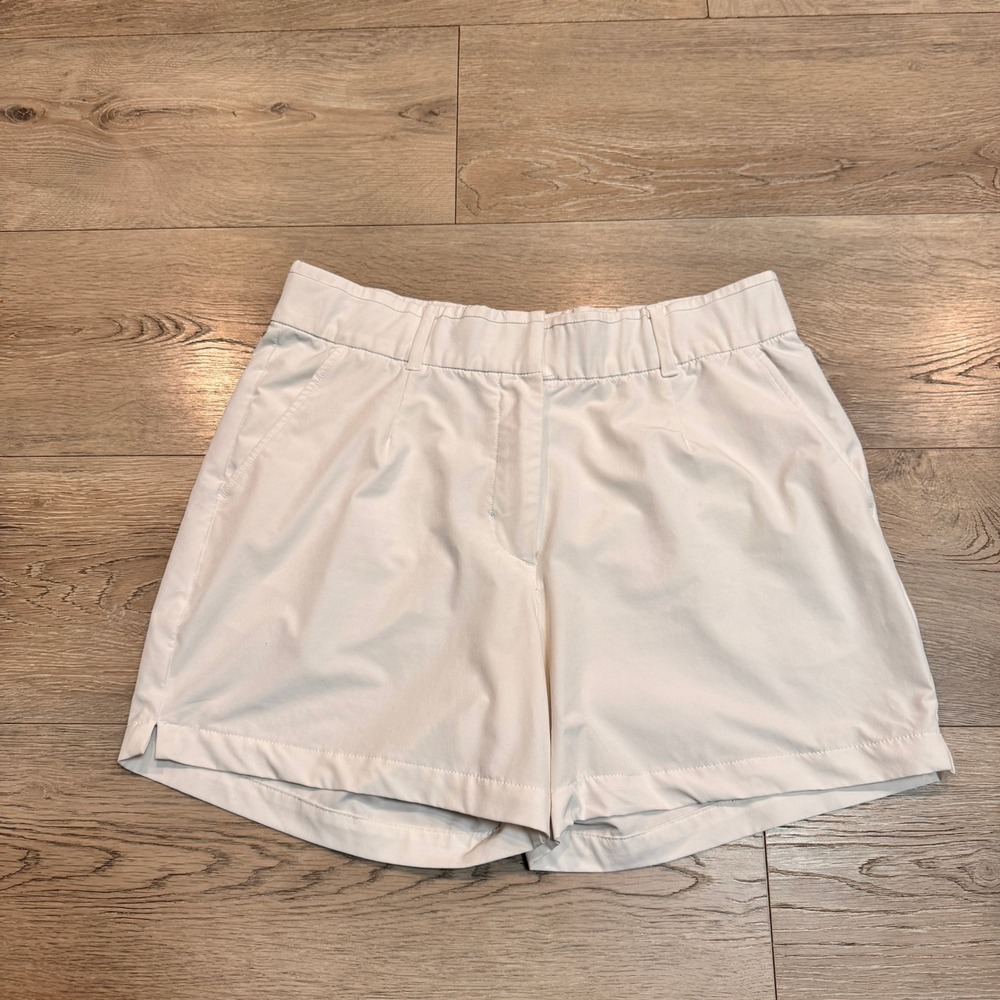 Nike Dri-FIT Golf Shorts Womens Large L‎ White Elastic Waist Pockets Athletic